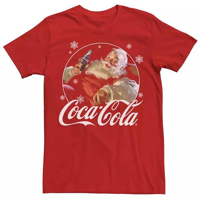 Mens Coca Cola Santa Retro Christmas Logo Tee Product Image