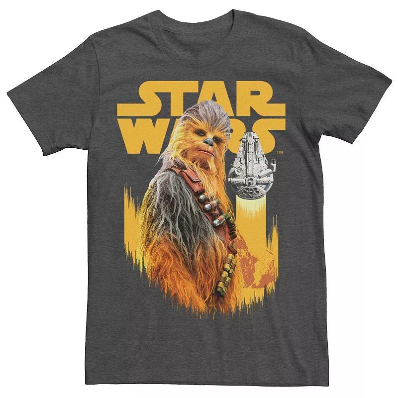 Mens Star Wars Han Solo Movie Chewie Grungy Intro Tee Grey Heather Product Image