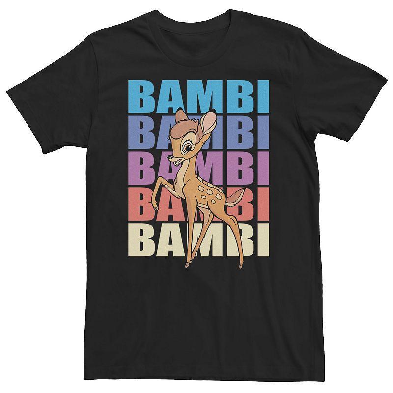 Big & Tall Disney Bambi Name Stack Portrait Tee, Mens Product Image