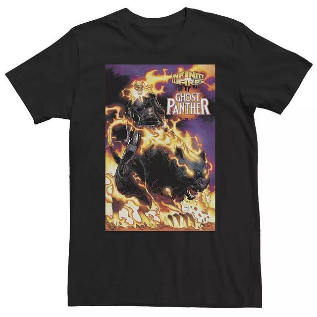 Big & Tall Marvel Ghost Panther Infinity Wars Comic Cover Tee, Mens Product Image