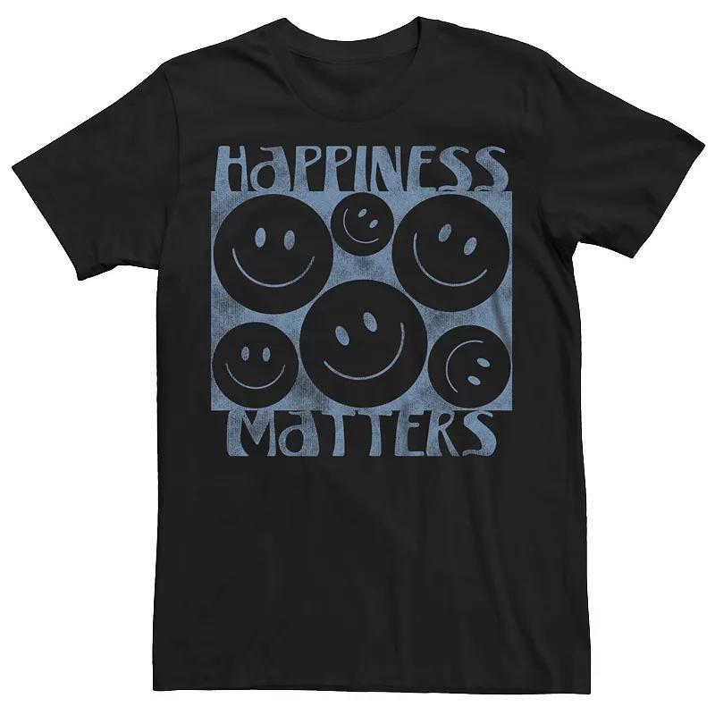 Mens Happiness Matters Smiley Faces Box Tee Product Image