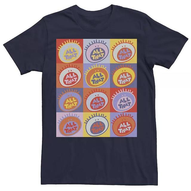 Big & Tall Nickelodeon All That Classic Vintage Logo Panels Tee, Mens Blue Product Image