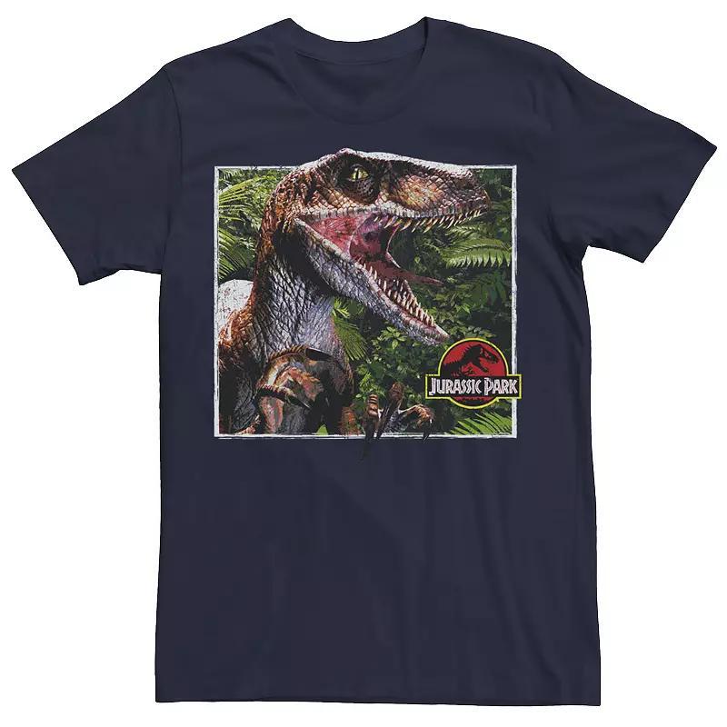 Mens Jurassic Park Raptor Coming Out Of Forest Tee Black Product Image