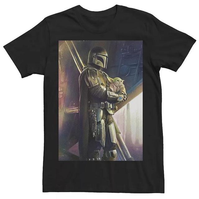 Mens Star Wars: The Mandalorian The Child and Mandalorian Poster Tee Product Image