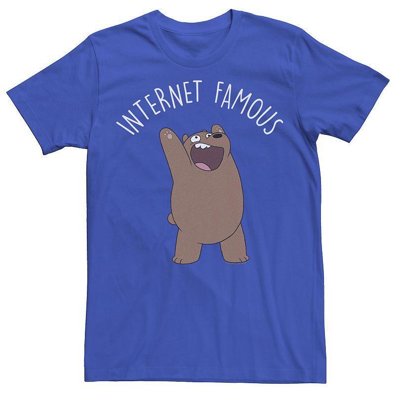 Mens Cartoon Network We Bare Bears Internet Famous Tee Med Blue Product Image