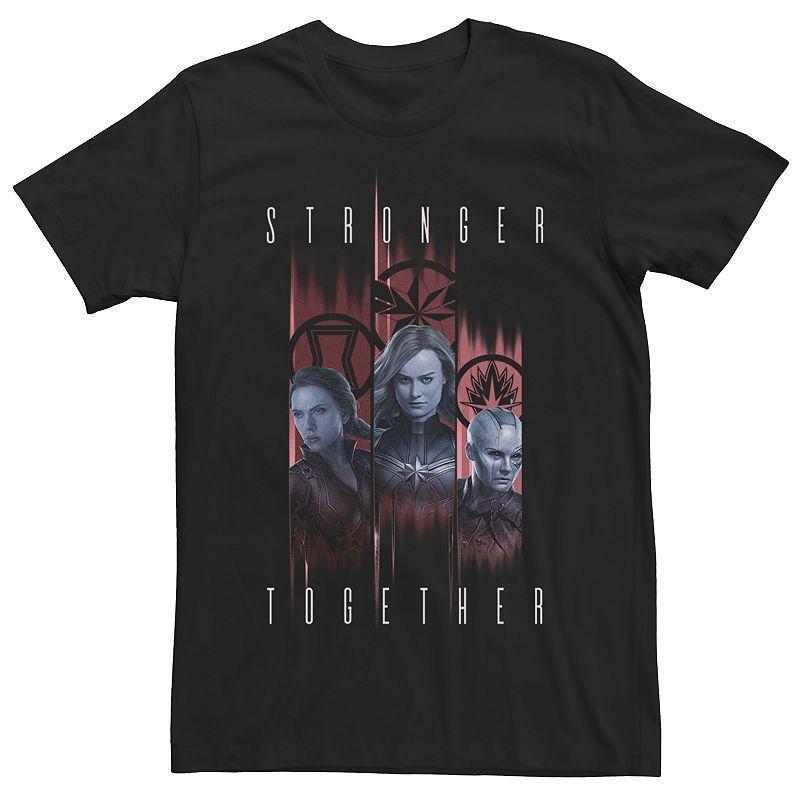 Mens Avengers Endgame Stronger Trio Tee Blue Product Image