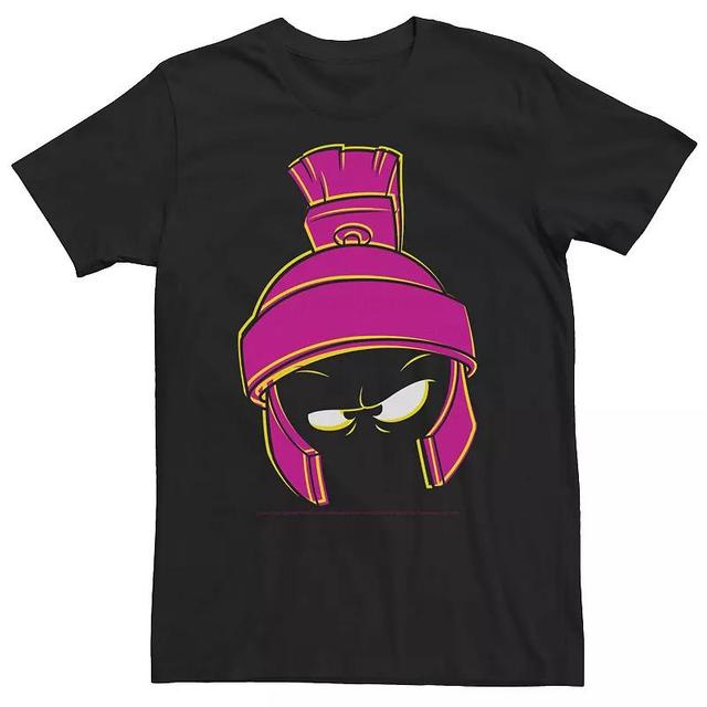 Big & Tall Looney Tunes Marvin The Martian Neon Big Face Tee, Mens Product Image