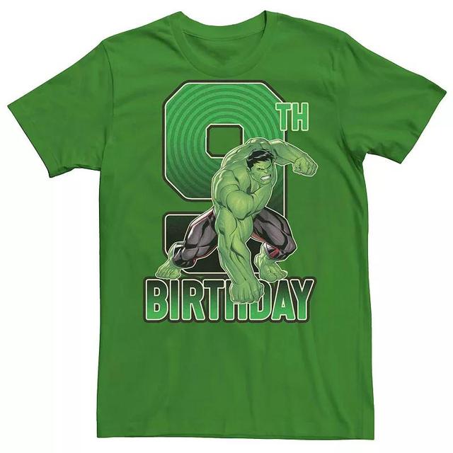 Mens Marvels Hulk 9th Birthday Tee Kelly Grey Product Image