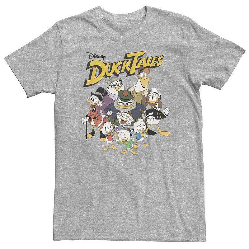 Big & Tall Disney DuckTales Group Shot Logo Tee, Mens Athletic Grey Product Image