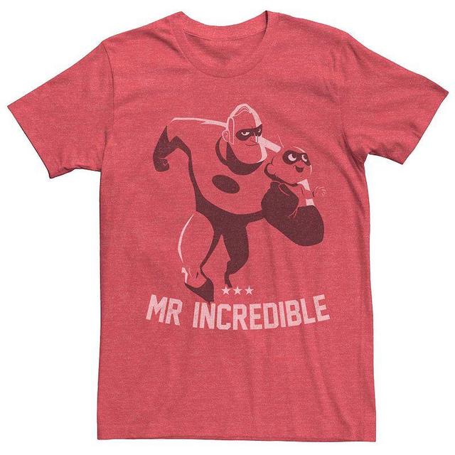 Mens Disney Pixar Incredibles 2 Mr. Incredible Classic Graphic Tee Red Grey Product Image