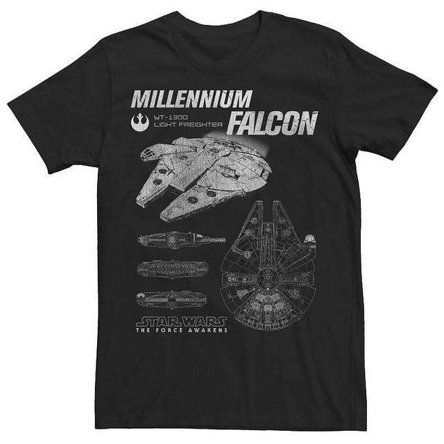 Mens Star Wars Millennium Falcon Profile Tee Product Image