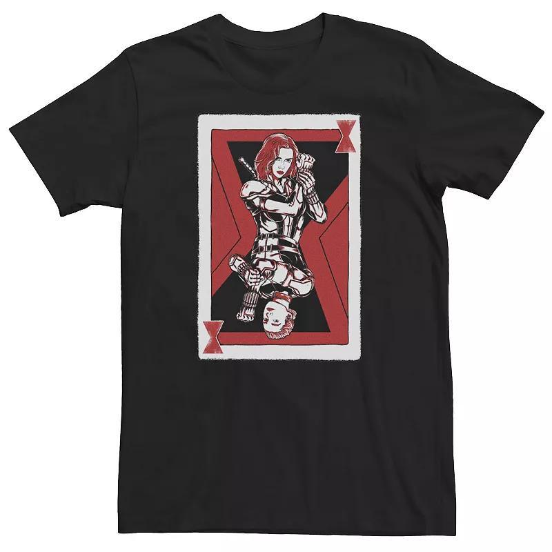 Big & Tall Marvel Widow Playing Card Tee, Mens Product Image