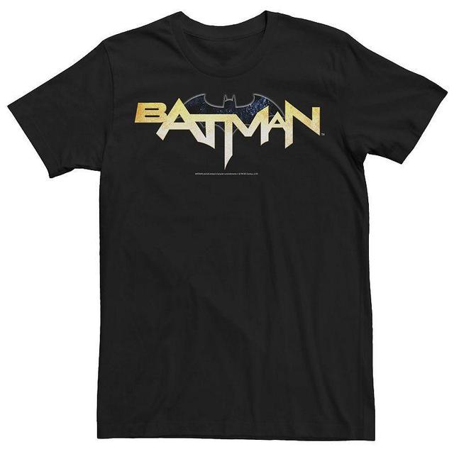 Mens DC Comics Batman Modern Chest Text Logo Tee Product Image