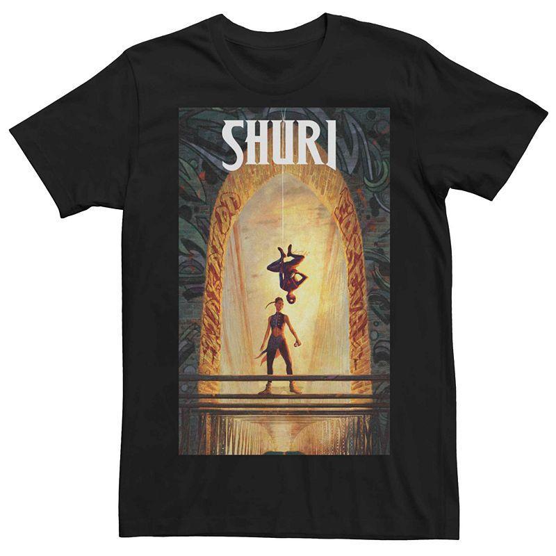 Mens Marvel Shuri Spider-Man Comic Cover Tee Black Product Image