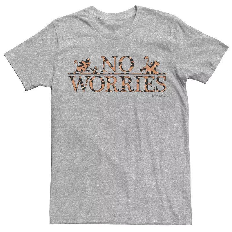 Disneys The Lion King Mens No Worries Leopard Fill Tee Athletic Grey Product Image