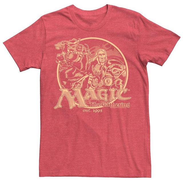 Mens Magic: The Gathering Est. 1993 Vintage Logo Tee Red Grey Product Image