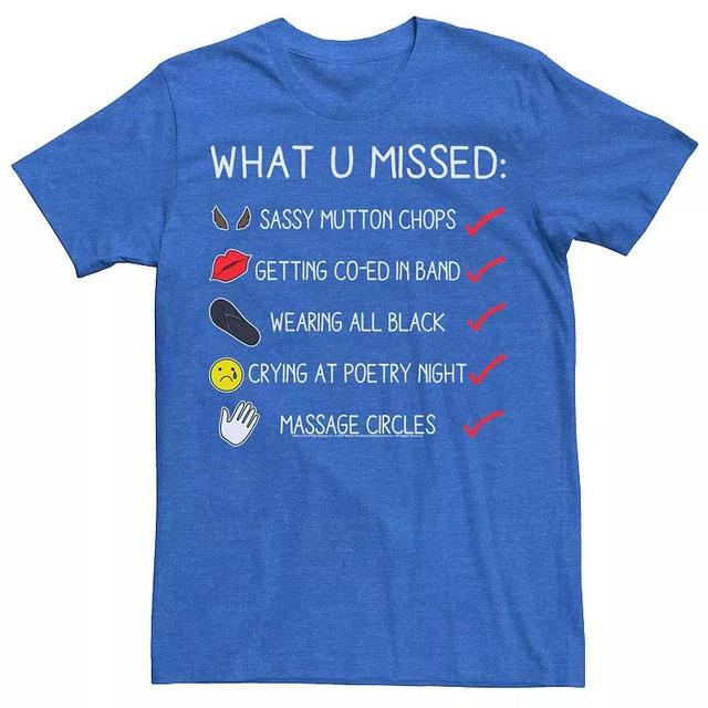 Mens What You Missed Checklist Tee Royal Grey Product Image