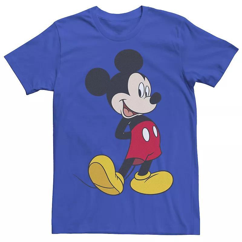 Mens Disney Mickey Mouse Smiling Pose Tee Med Blue Product Image