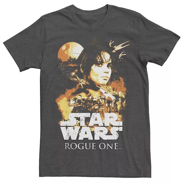 Mens Star Wars Rogue One Jyn Erso Poster Tee Navy Grey Product Image