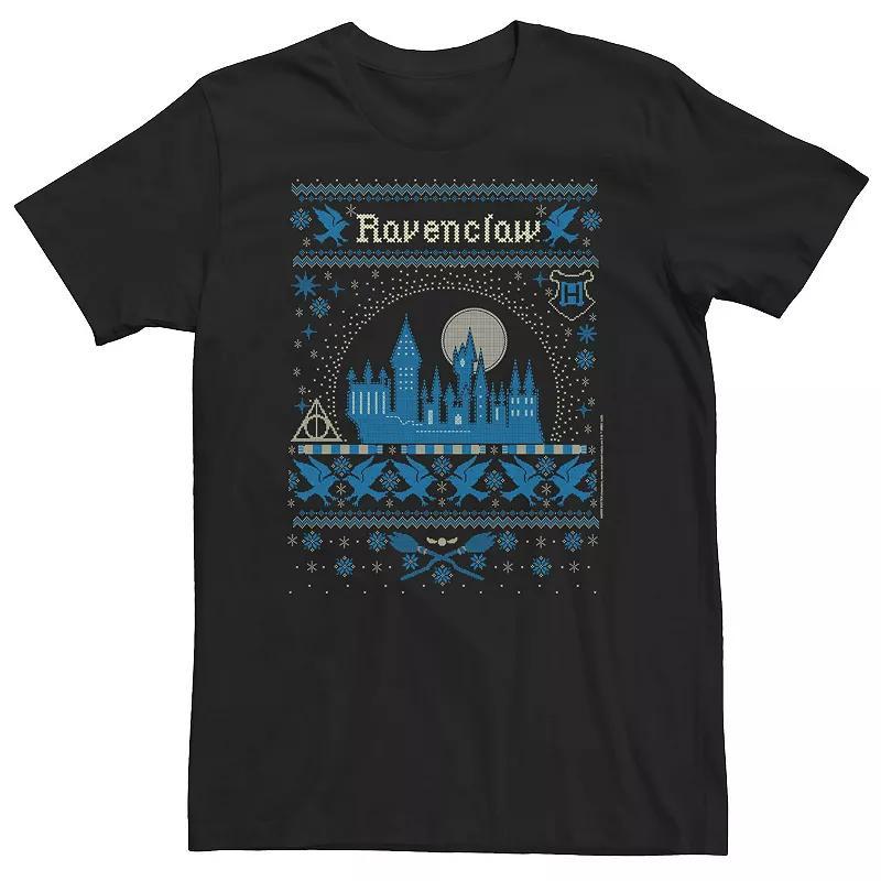 Big & Tall Harry Potter Ravenclaw Ugly Christmas Sweater Tee, Mens Product Image