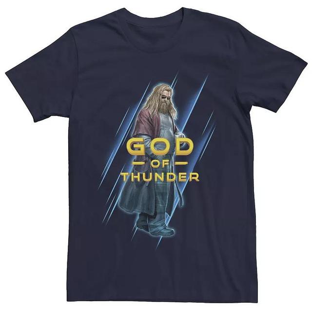 Mens Marvel Avengers: Endgame Thor God Of Thunder Portrait Tee Blue Product Image