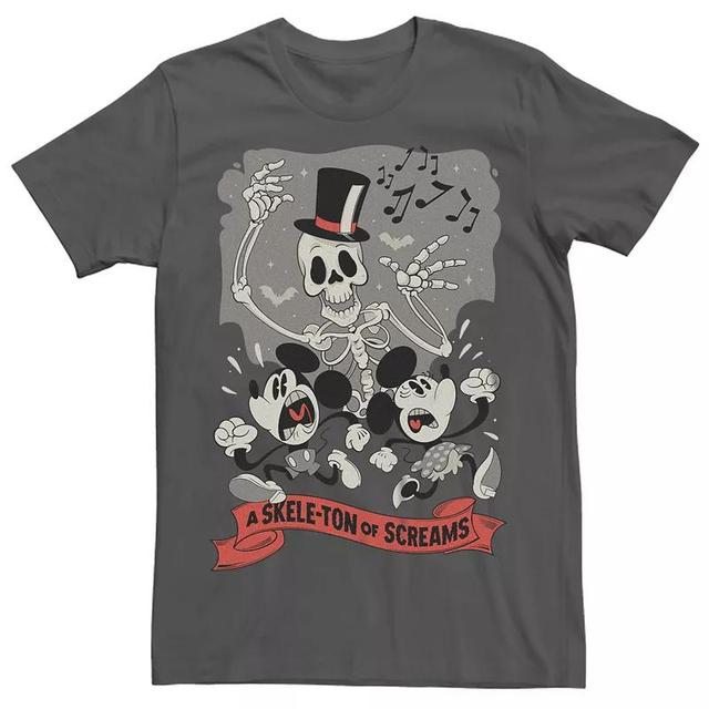 Disney Mens Mickey Classic Halloween Minnie Mouse A Skeleton of Screams Tee Grey Product Image