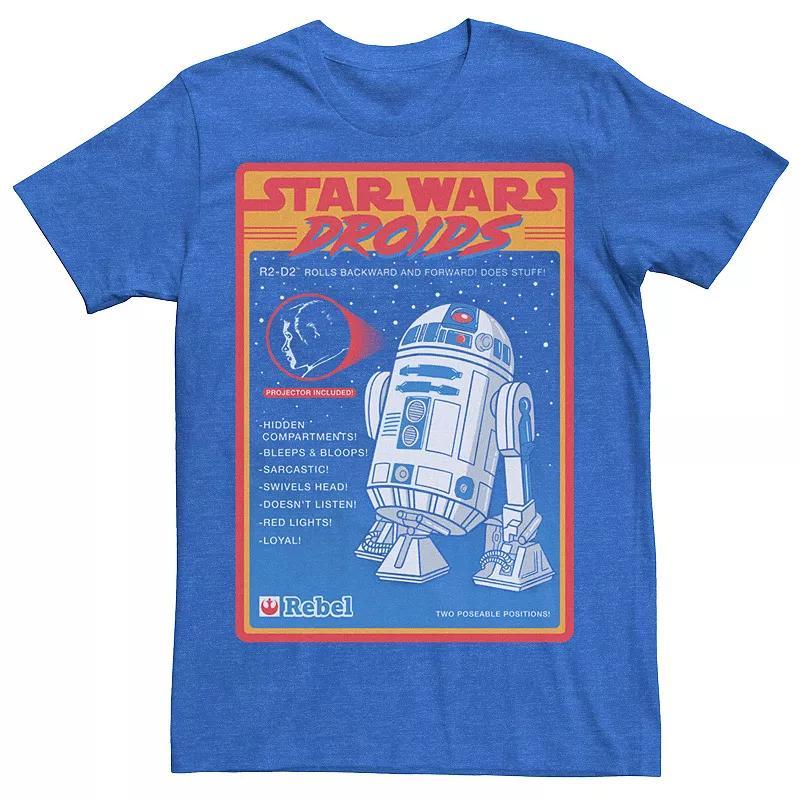 Mens Star Wars Droids R2-D2 Advertisement Poster Tee Royal Grey Product Image