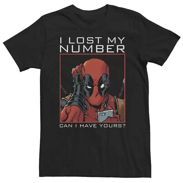 Big & Tall Marvel Deadpool I Lost My Number Can I Have Yours? Tee, Mens Product Image