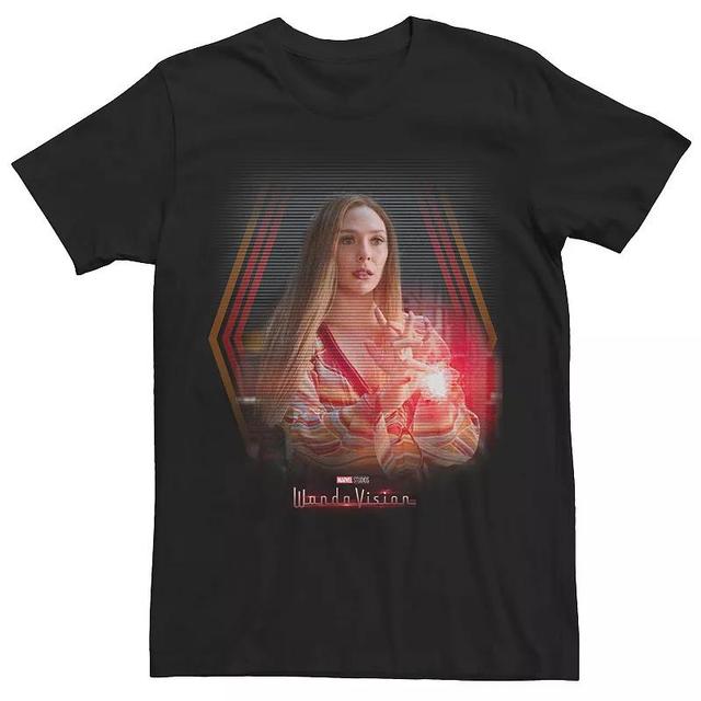 Mens Marvel WandaVision Red Scarlet Glitch Portrait Tee Product Image