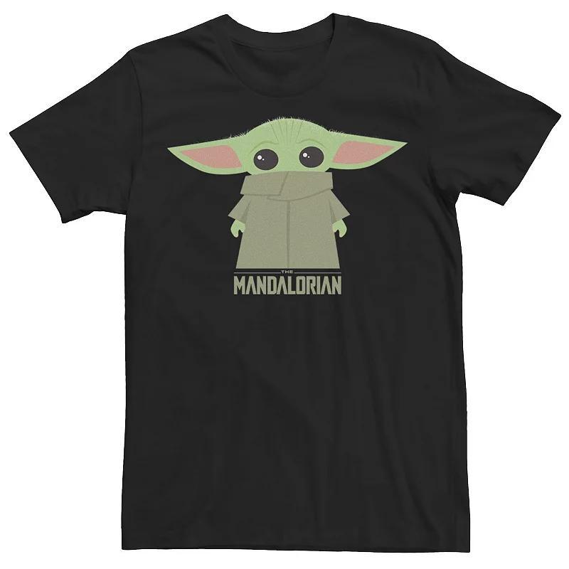 Mens Star Wars The Mandalorian The Child Hidden Face Portrait Tee Black Product Image