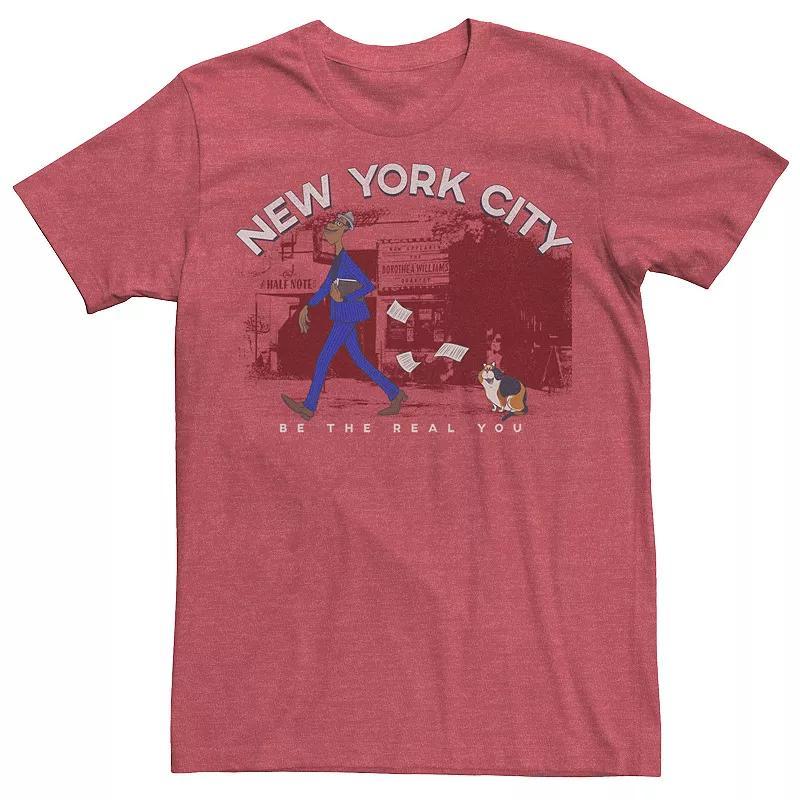 Disney / Pixars Soul Joe Mens New York City Be The Real You Tee Red Grey Product Image