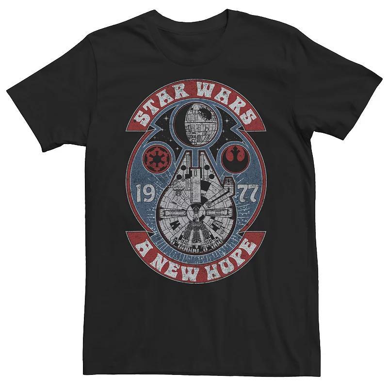 Mens Star Wars Millennium Falcon Retro Design A New Hope 1977 Tee Product Image