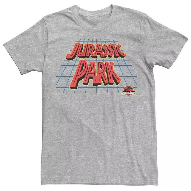 Mens Jurassic Park Tilted Grid Logo Tee Kelly Grey Product Image