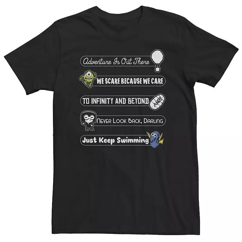 Big & Tall Disney / Pixar Iconic Motivational Character Quotes Tee, Mens Product Image