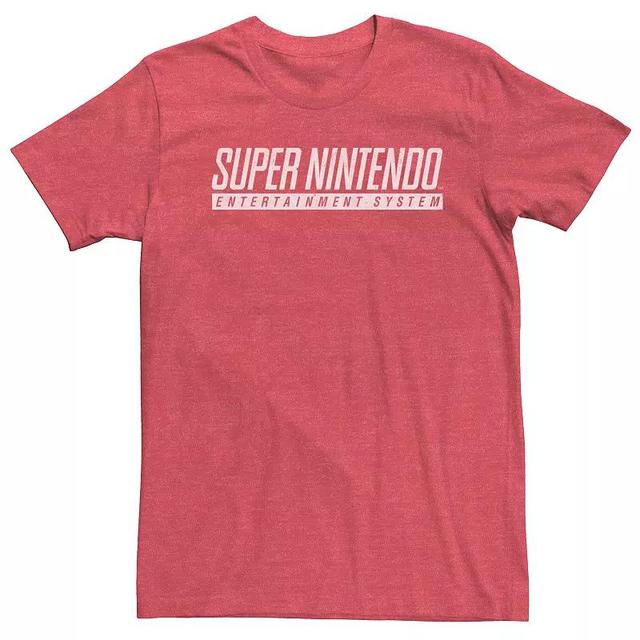 Mens Super Nintendo Logo Tee Red Grey Product Image