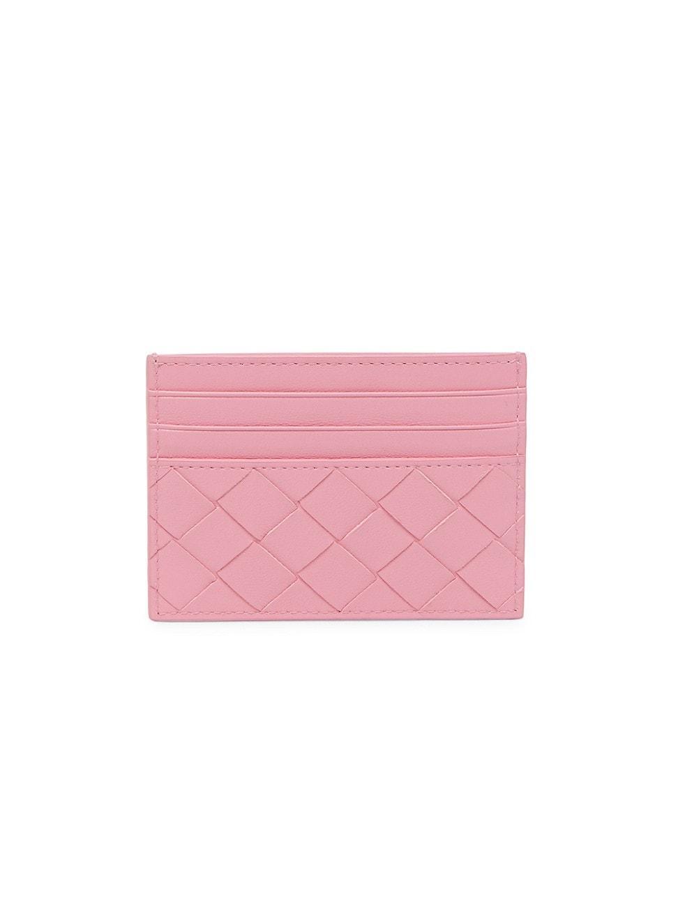 Womens Intrecciato Leather Cardholder Product Image