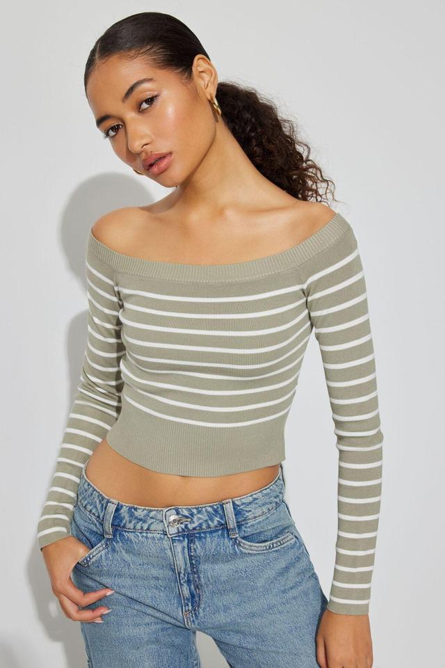 Off Shoulder Long Sleeve Top Product Image