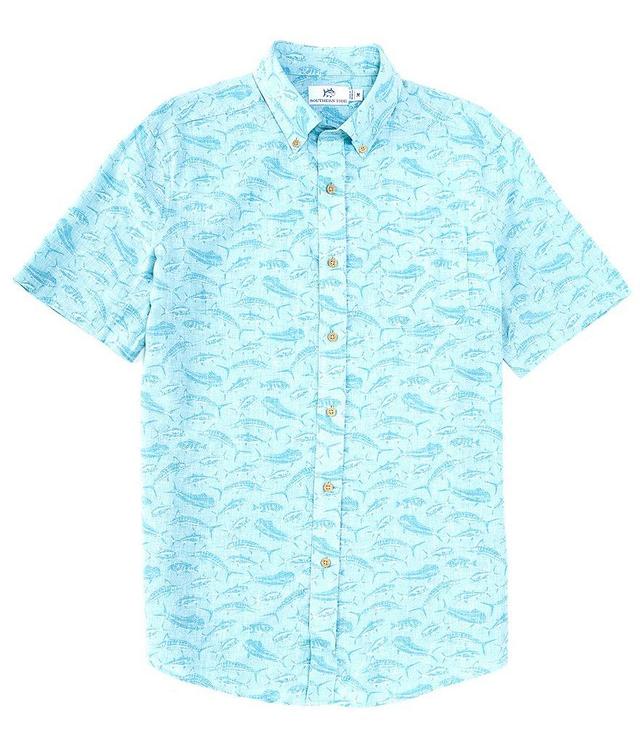 Southern Tide You've Been Schooled Short Sleeve Woven Shirt Product Image