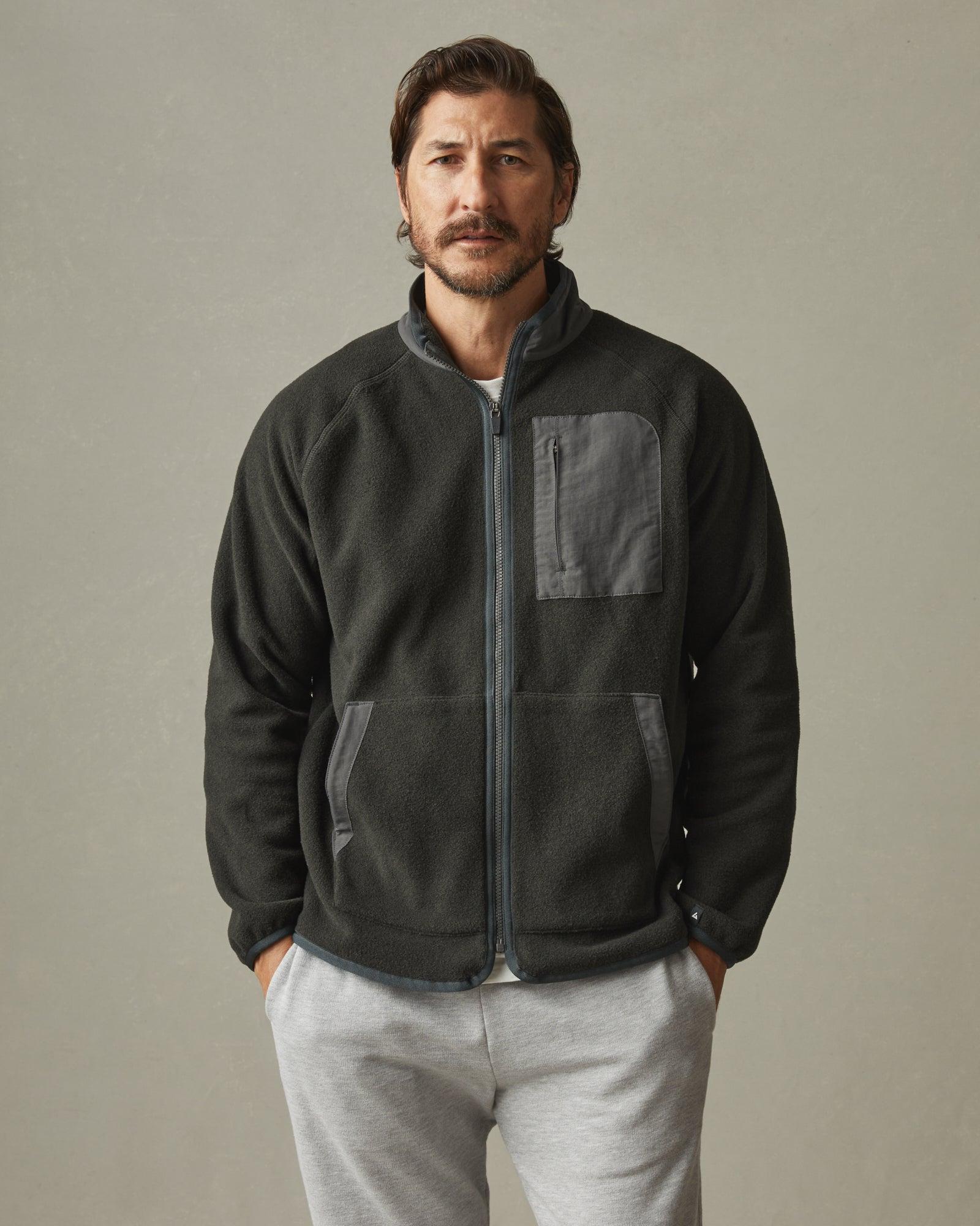 Active Fleece Full Zip - Vintage Black Male Product Image