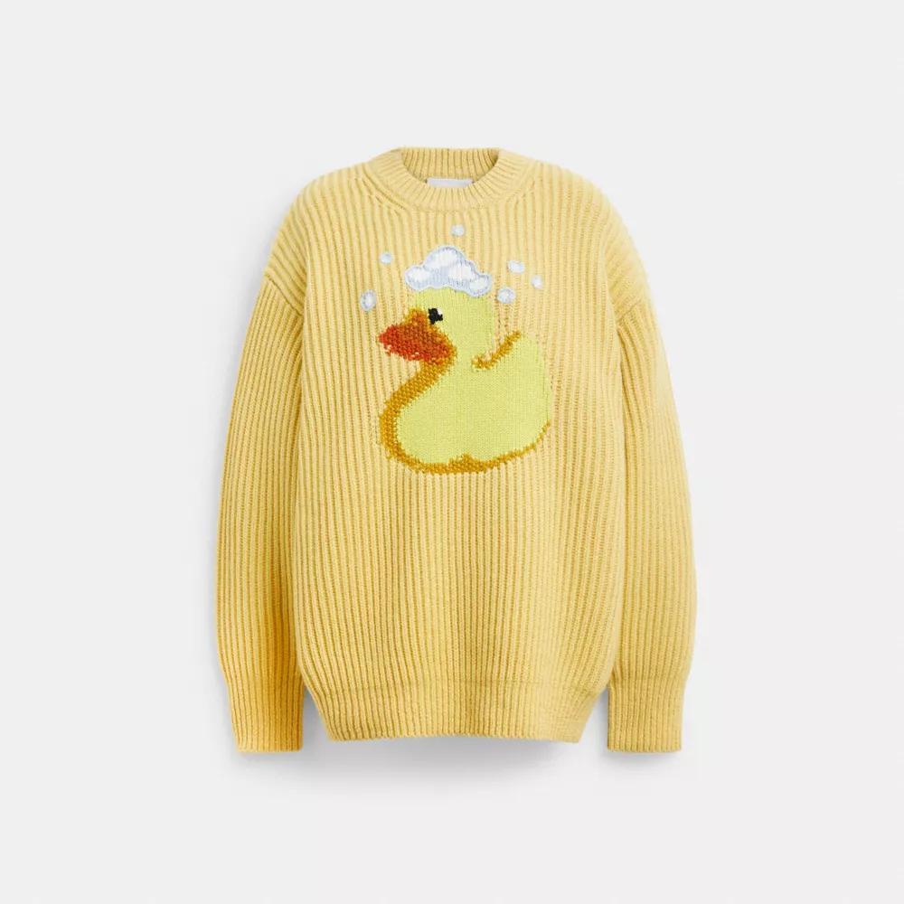 Crewneck Duck Sweater In Recycled Wool Product Image