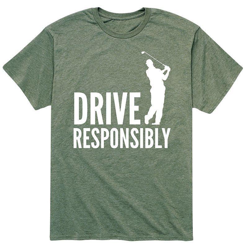 Big & Tall Drive Responsibly Golfer Graphic Tee, Mens Product Image