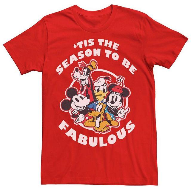 Mens Disney Group Shot Tis The Season To Be Fabulous Christmas Tee Product Image