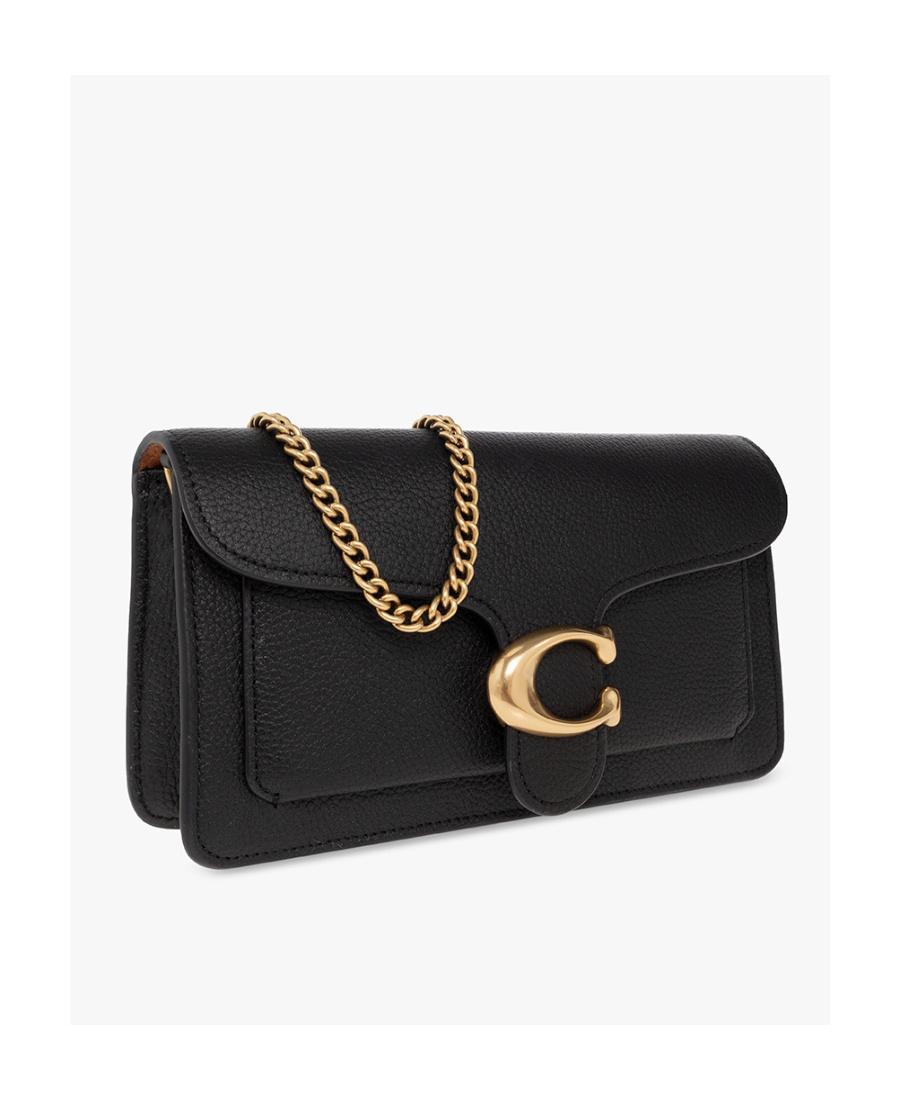 COACH Tabby Logo Plaque Chain Clutch In Black Product Image