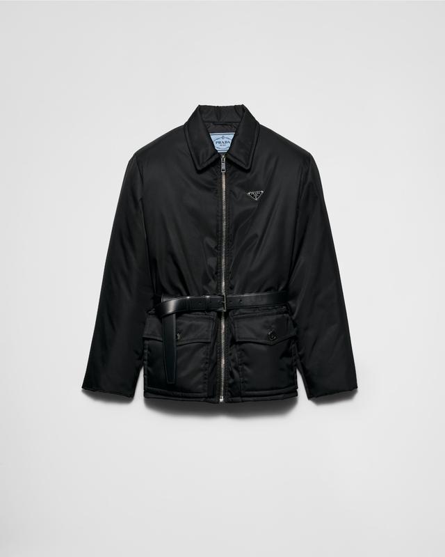 Re-Nylon down jacket with belt Product Image