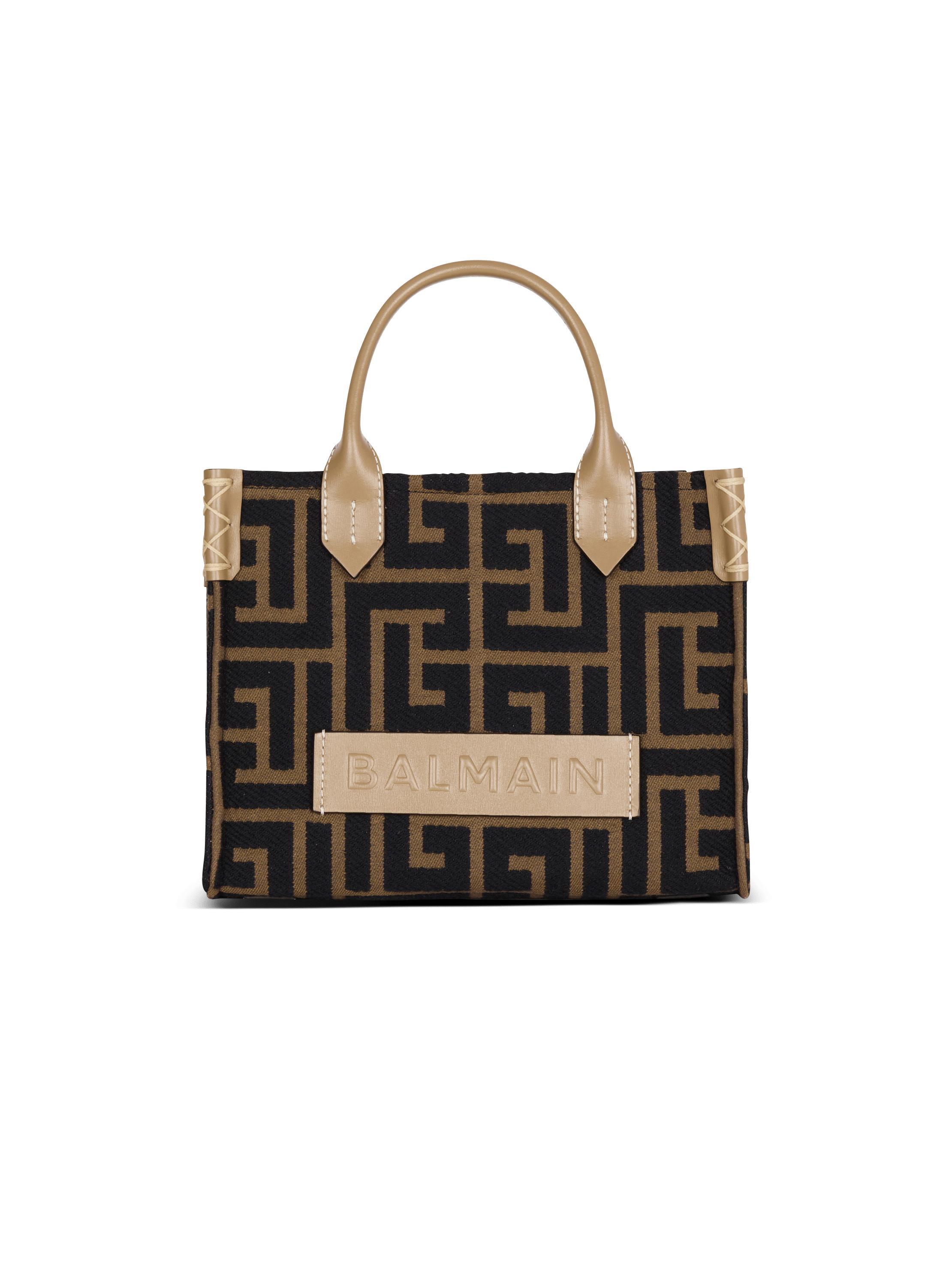 Small B-Army tote bag in jacquard fabric with a PB Labyrinth monogram Product Image