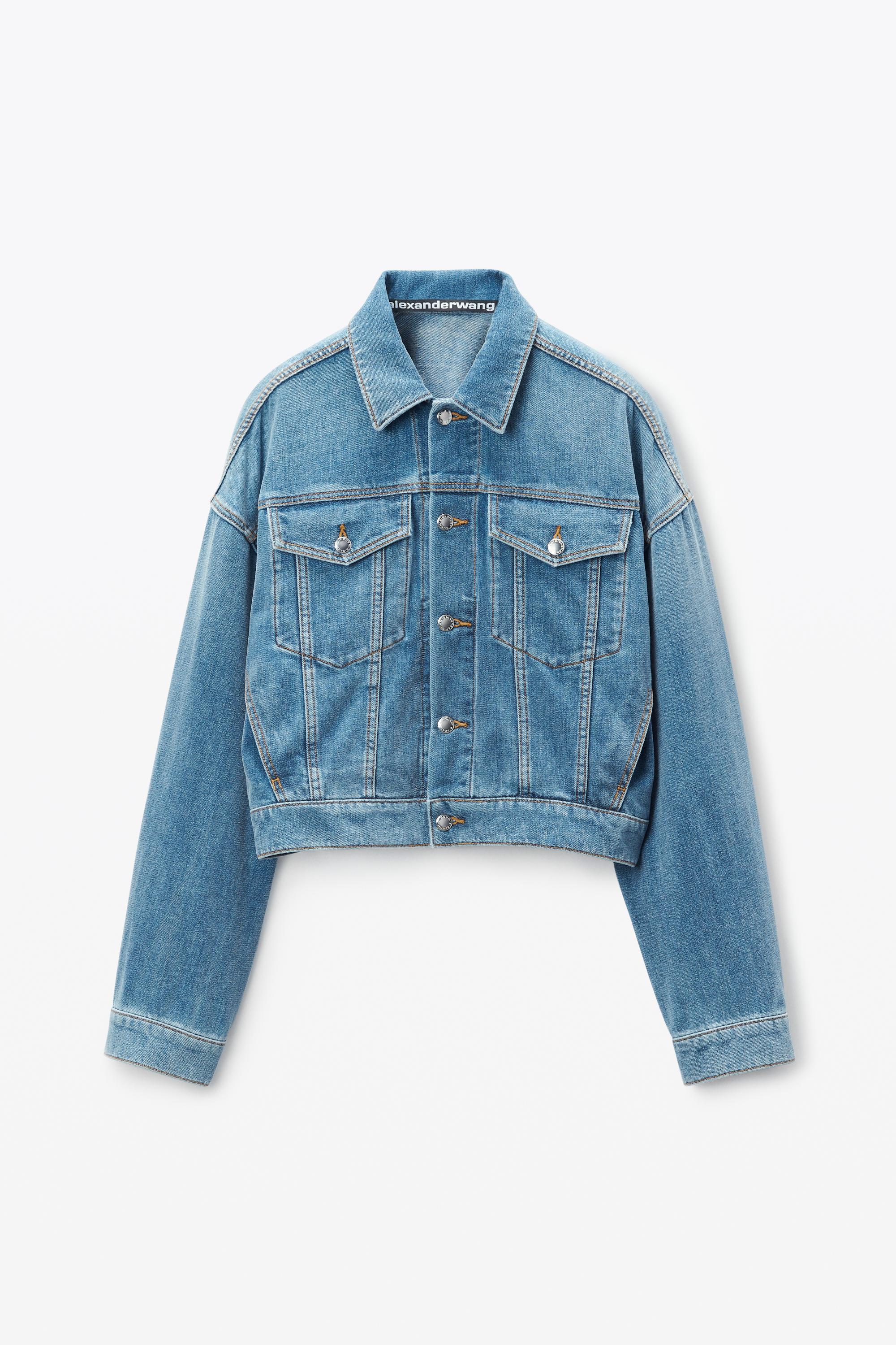 Oversized Trucker Jacket In Brushed Denim product image