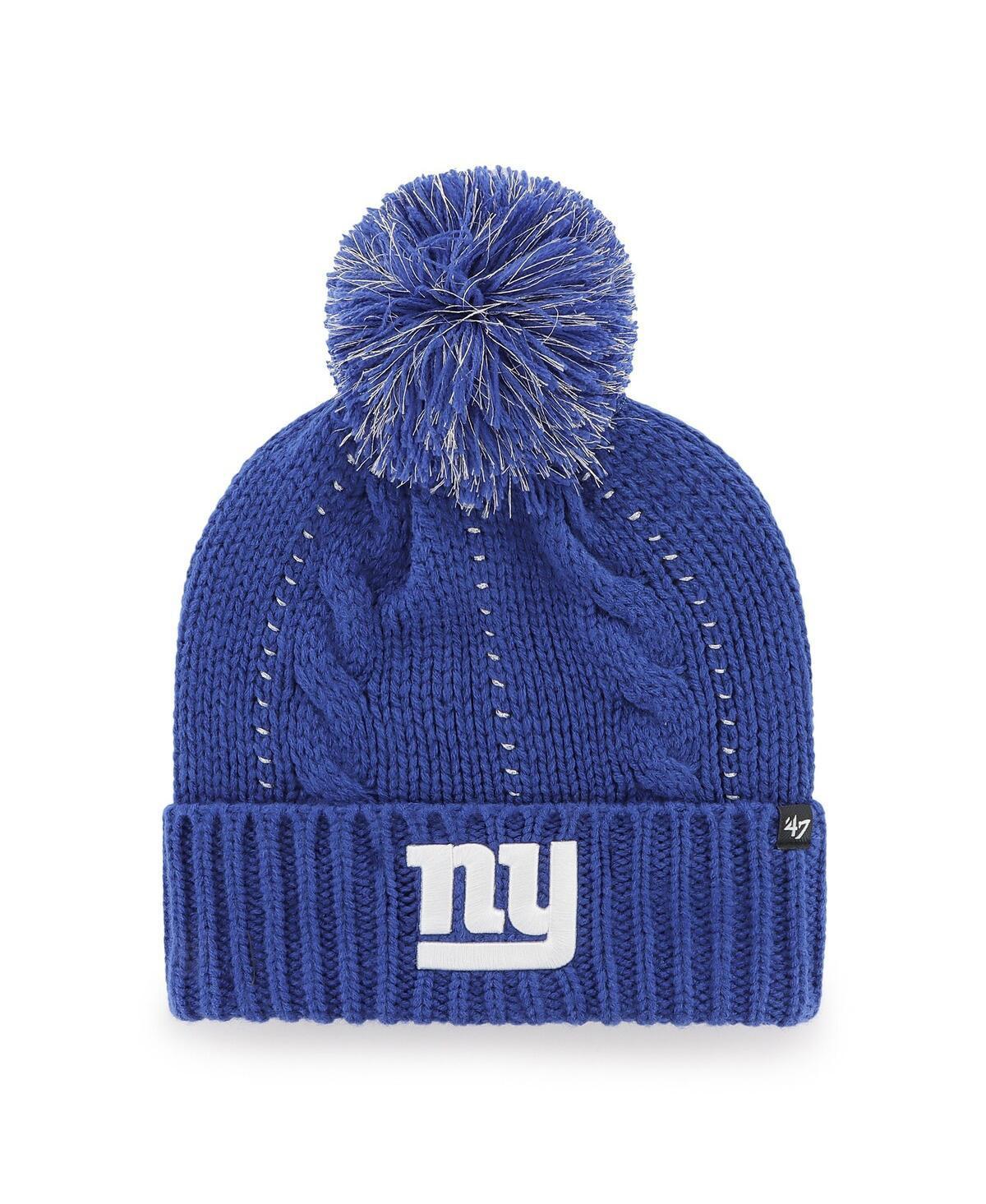 Womens 47 Brand Royal New York Giants Bauble Cuffed Knit Hat with Pom Product Image