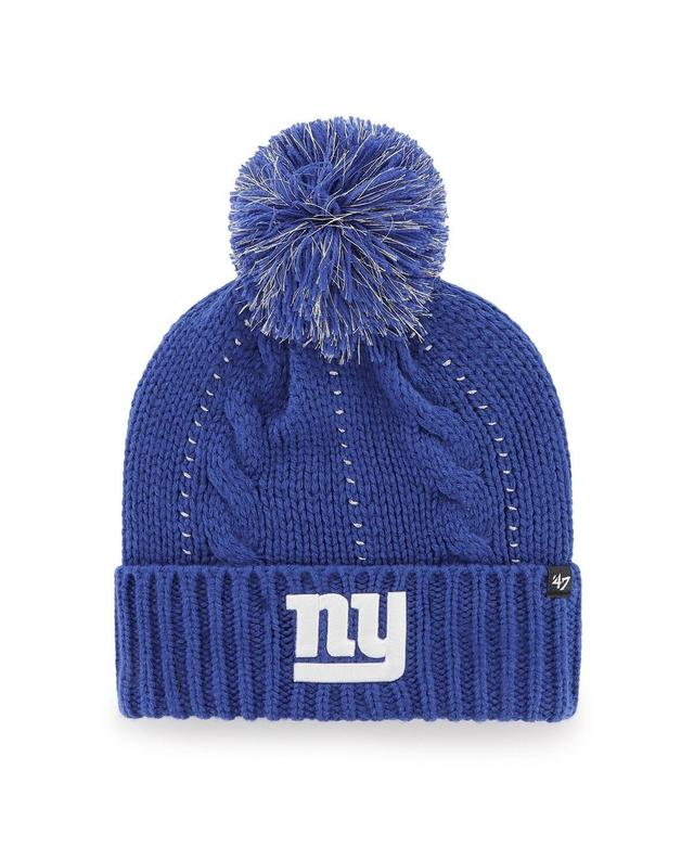 Womens 47 Royal New York Giants Bauble Cuffed Knit Hat with Pom Product Image