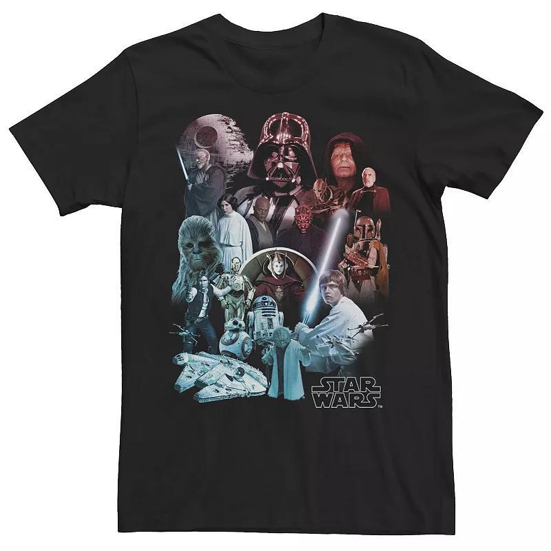 Mens Star Wars Character Collage Poster Tee Product Image