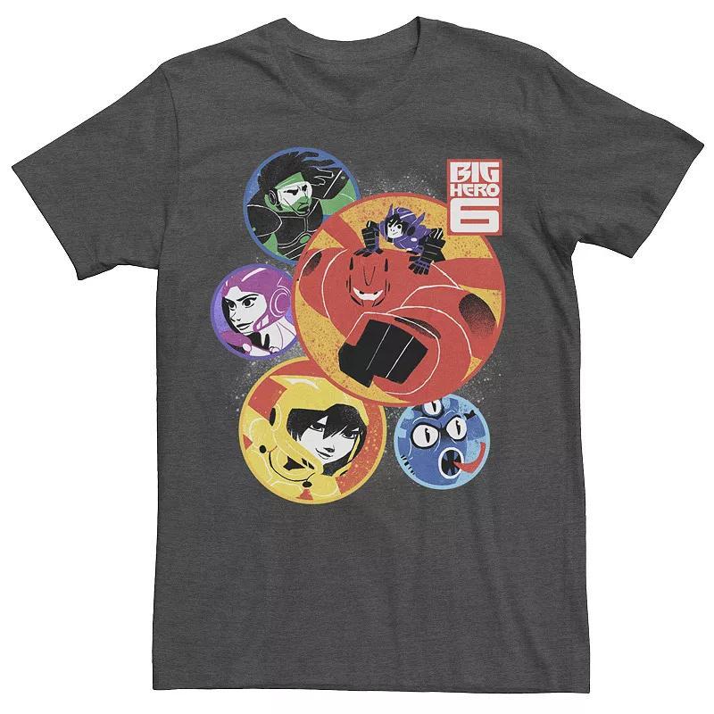 Disneys Big Hero 6 Team In Bubbles Mens Tee Grey Heather Product Image